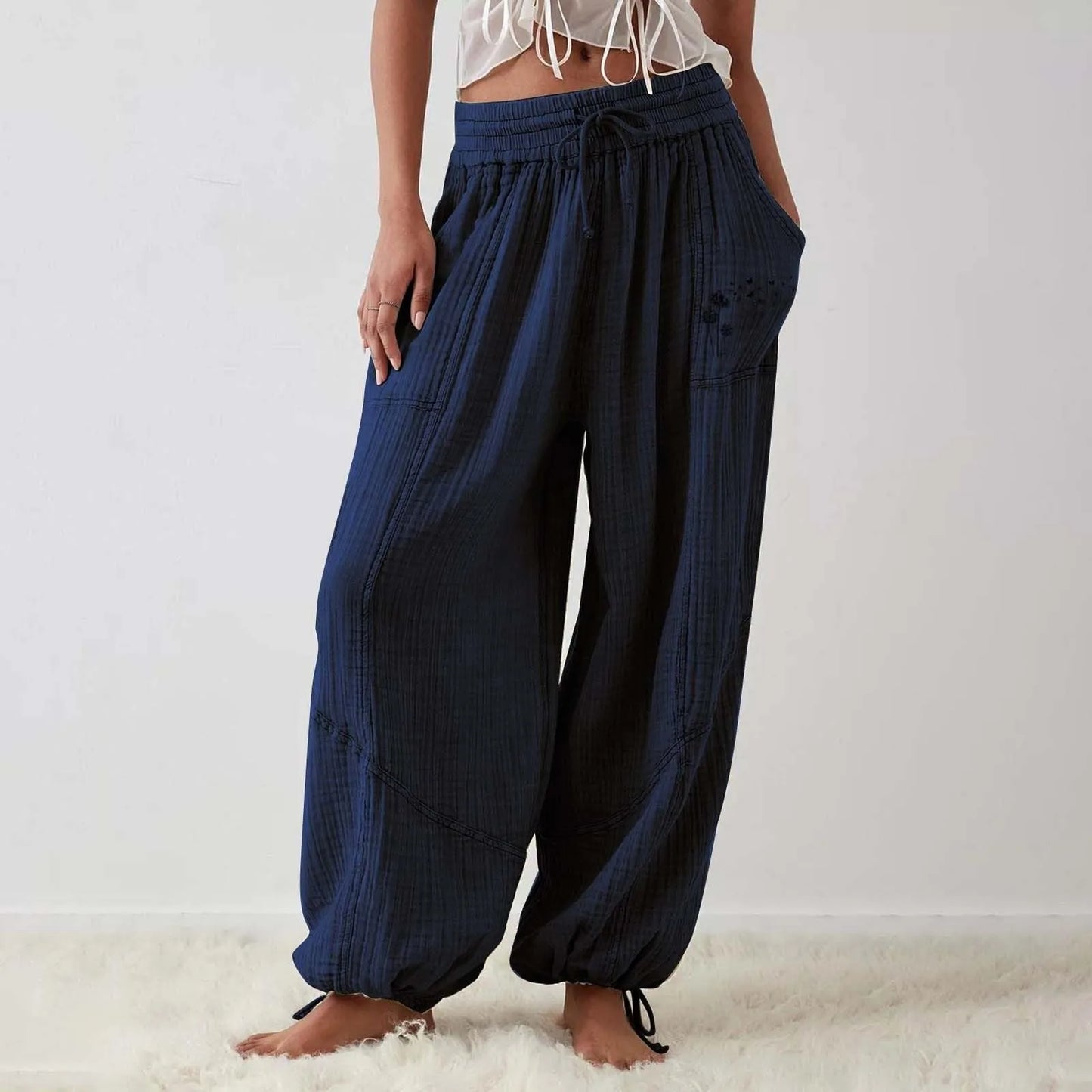 2024 New Fashion Sport Pants Women's Fitness Trousers Summer Thin Loose Quick-Drying Stretchy sweatpants Running Training Pants