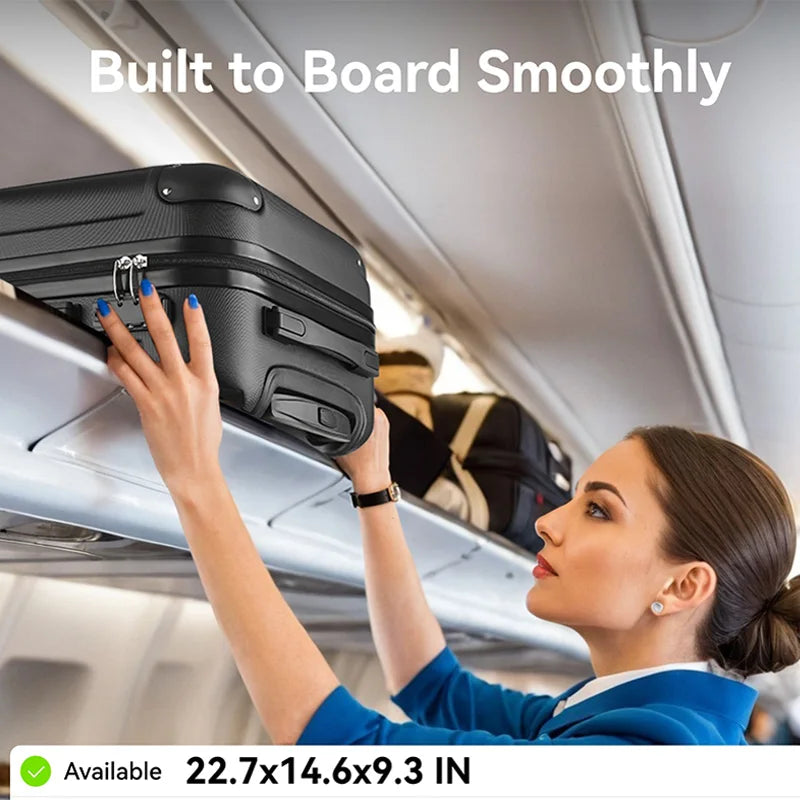 New Design Suitcase Carry On Luggage with Rolling Luggage PC Spinner Wheels Trolley Case for Airplanes, Travel