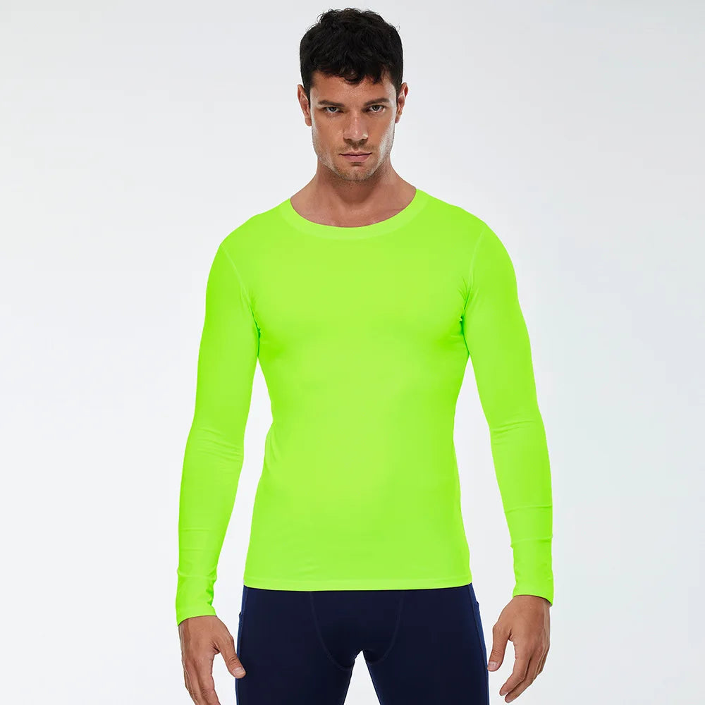 Men/Women Compression Running T-Shirt Fitness Tight Long Sleeve Sport T-shirt Training Jogging Shirts Gym Sportswear Quick Dry Clothes