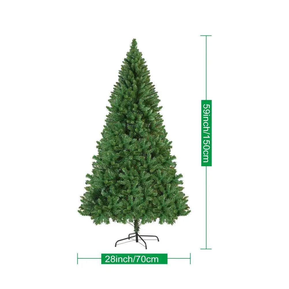 5FT Artificial Christmas Tree, Christmas Holiday Pencil Tree with Thick Branch Tips, Winter Party Decoration Iron Base
