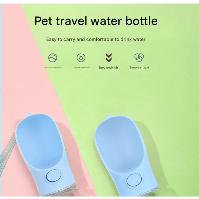 Leakproof Dog Water Bottle with Spout, Portable Pet Hydration Dispenser for Hiking, Travel, Outdoor Adventures, Durable Plastic
