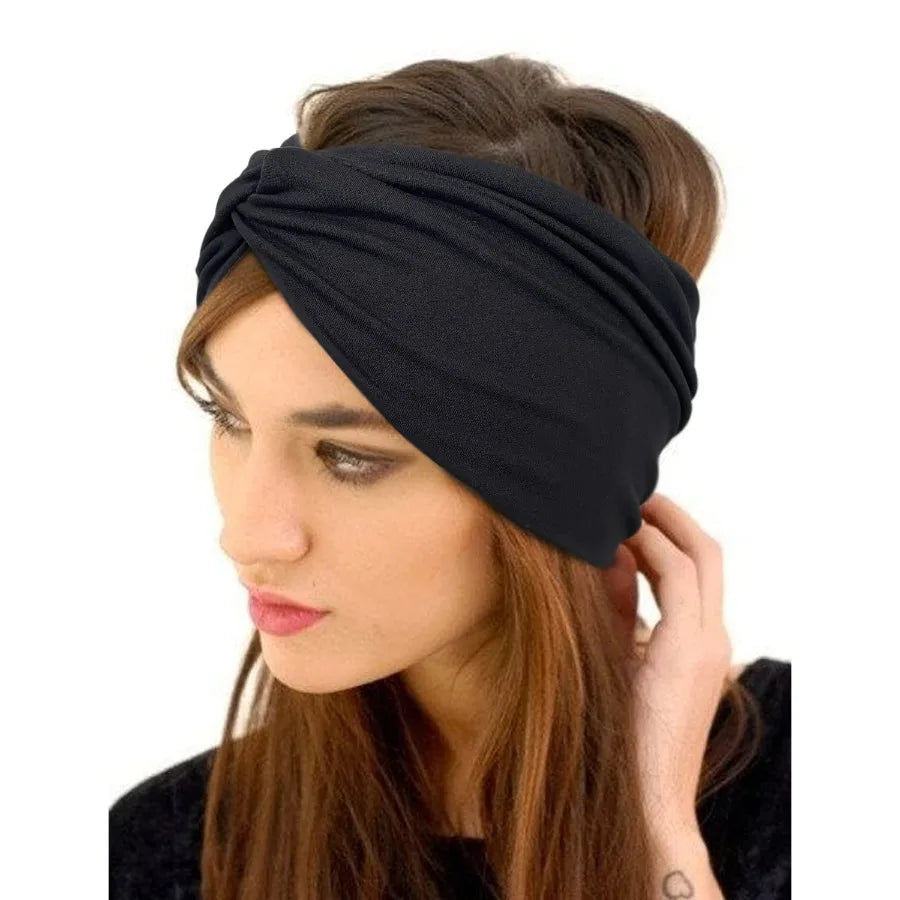 10 PCS Women Headbands African Wide Hair Wrap Extra Turban Head Bands for Lady Large Sport Workout Stretch Nonslip Big Hair Ban