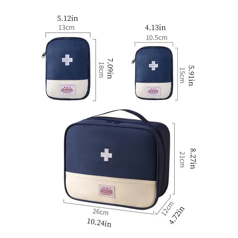 3Pcs/set Home travel Portable Medical Storage Bag Camping Emergency First Aid Kit Organizer Home Outdoor Travel Pill Case Gifts