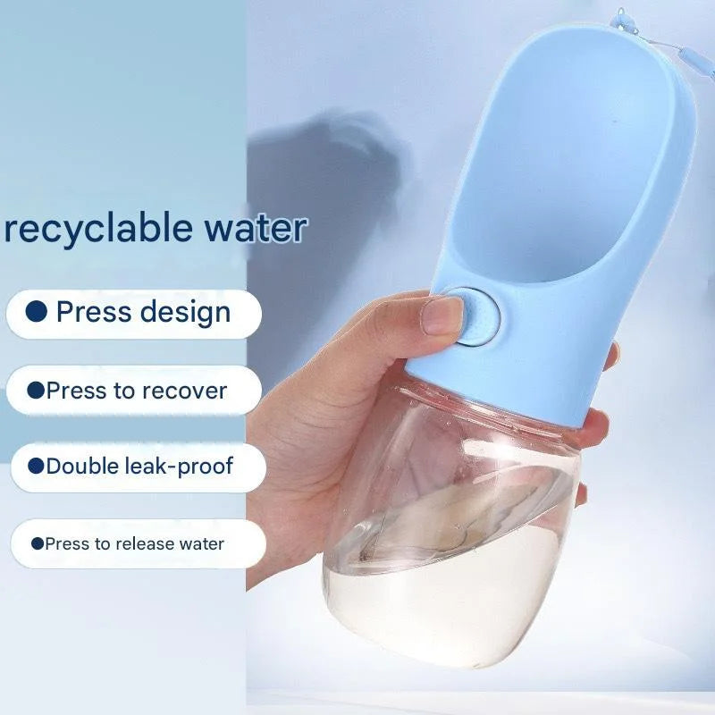 Leakproof Dog Water Bottle with Spout, Portable Pet Hydration Dispenser for Hiking, Travel, Outdoor Adventures, Durable Plastic