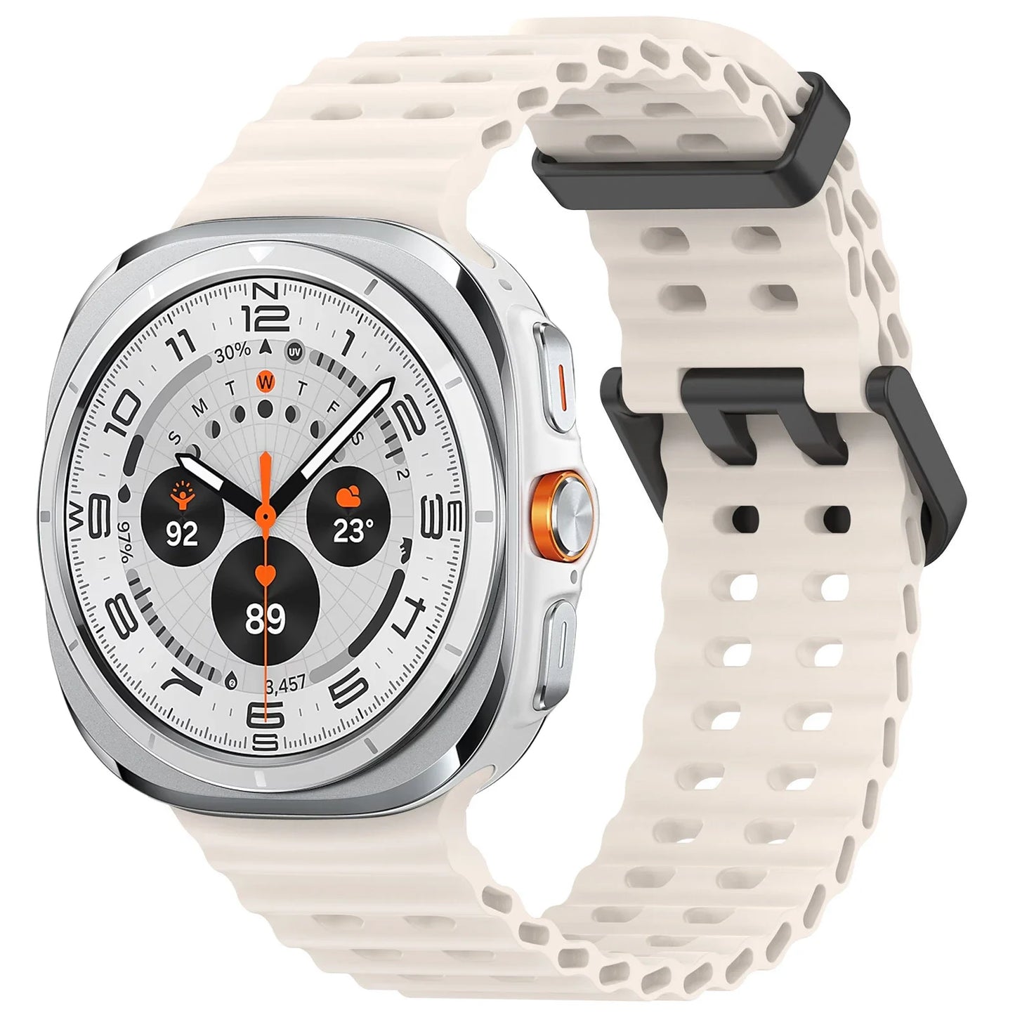 Marine Band For Samsung Galaxy Watch Ultra Accessories Silicone Sport Bracelet correa Galaxy Watch 7 Ultra 47mm Original Strap