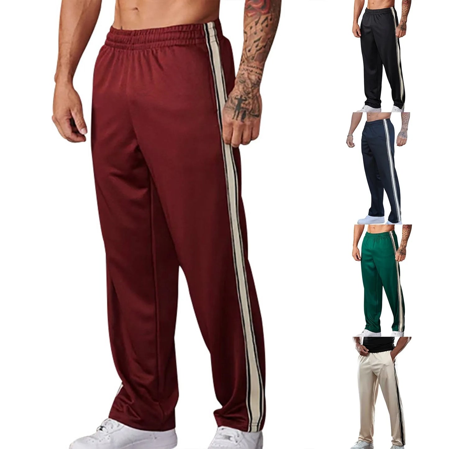 Fashion Men Gyms Pure color Pants Joggers Fitness Casual Long Pants Men Workout Skinny Sweatpants Jogger Tracksuit Trousers