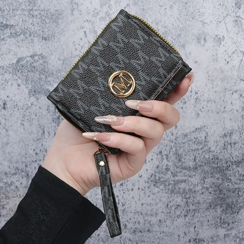 New Women's Zipper Wallet Large Capacity Coin Purse Card Holder Fashionable Print Handbag Slim Clutch Bag