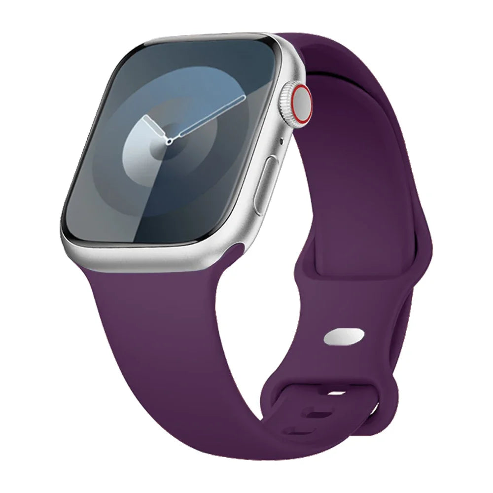 Silicone Strap For Apple Watch Band 40mm 44mm 46mm 45mm 41mm 49mm 38 42 Correa Bracelet iWatch series 6 ultra2 7 8 9 se 10 band