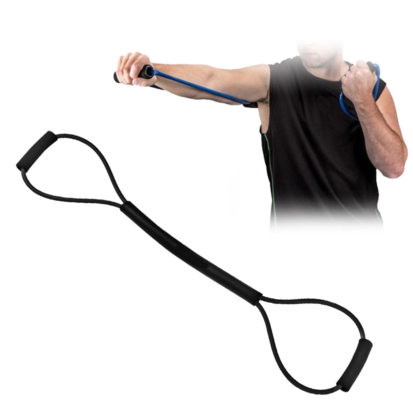Resistance Bands Shadow Boxing Gym Indoor Pull Rope Home Black 35LB Yoga Elastic Tension Rope Fitness women fitness Latex Band