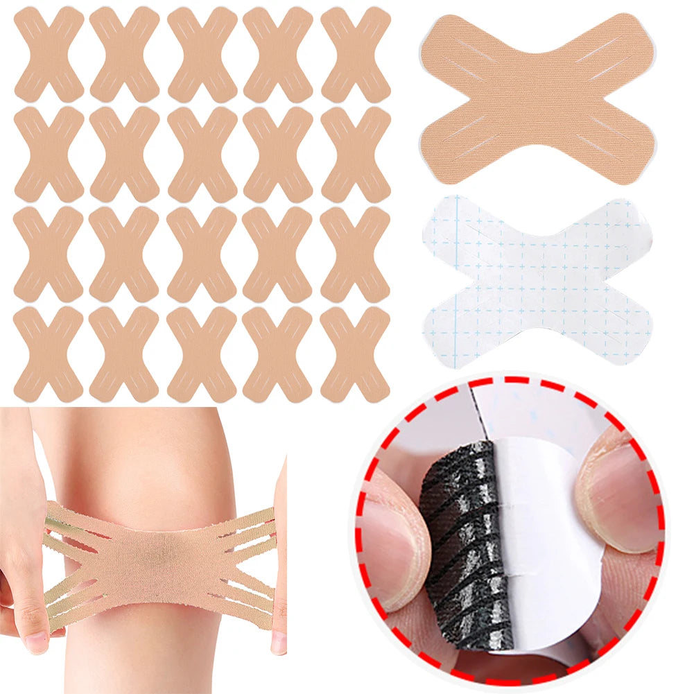 20 Pcs Kinesiology Tape Elastic Sports Tapes Supports Muscles Joints Waterproof Athletic Muscles Strips for Knee Shoulder Elbow