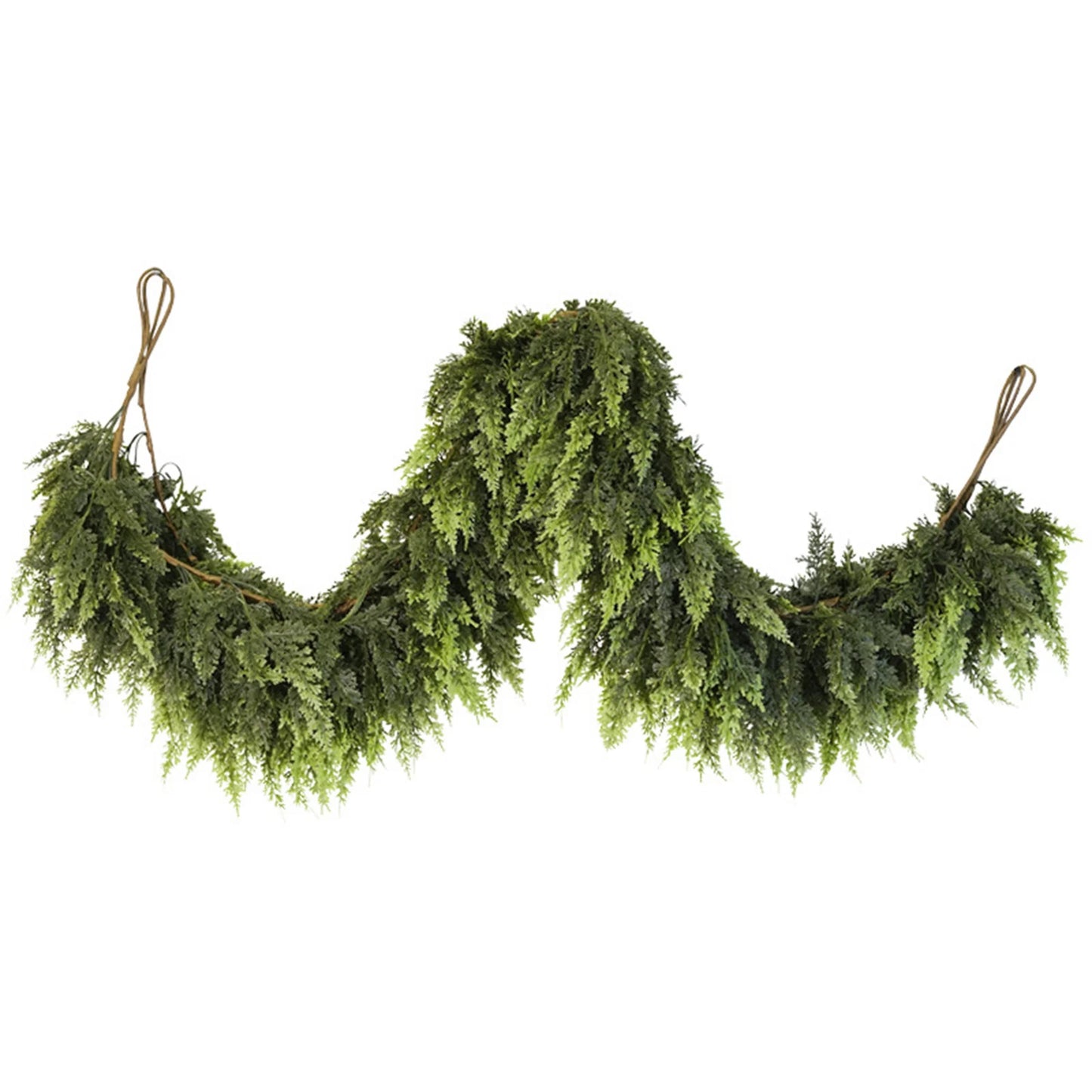 Artificial Pine Garland with Red Berries and Pine Cones for Christmas Home Party Decoration Festive Greenery Vine Décor