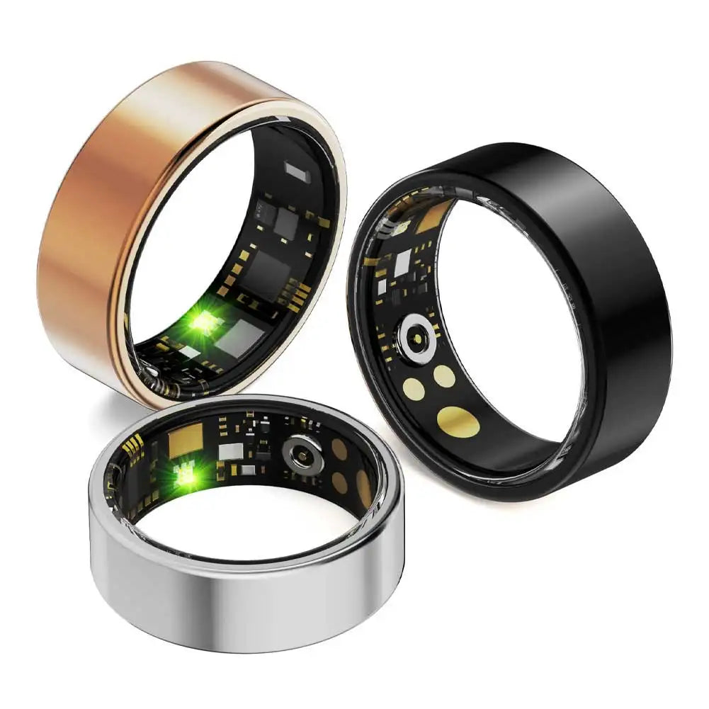 Smart Ring Health Tracker IP68 Waterproof Sleep Heart Rate Blood Oxygen Tracker Multi-sport Modes for Women Men for iOS Android