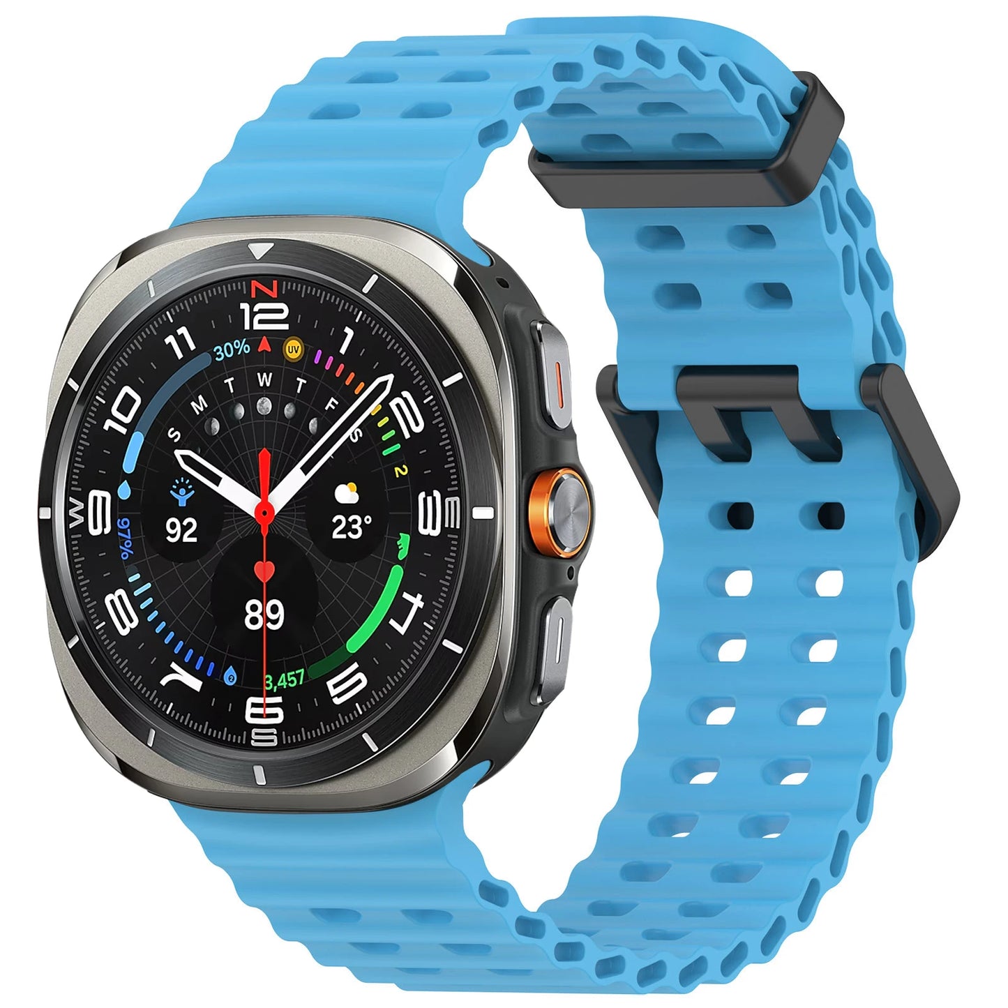 Marine Band For Samsung Galaxy Watch Ultra Accessories Silicone Sport Bracelet correa Galaxy Watch 7 Ultra 47mm Original Strap