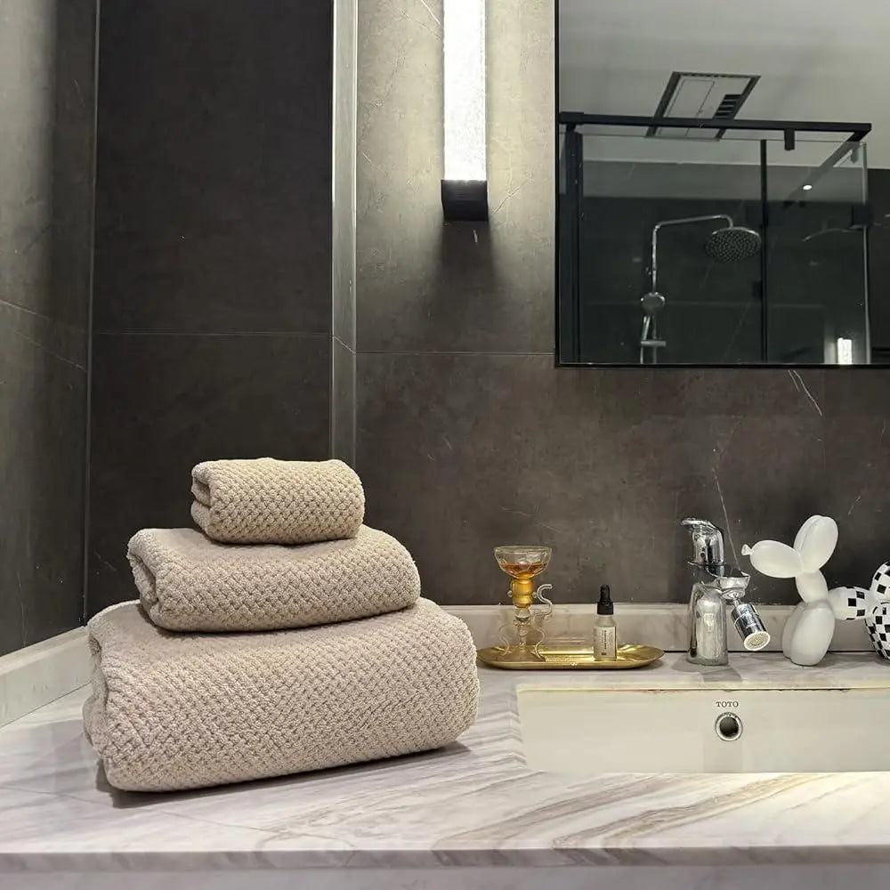 Super Soft Microfiber Bath Towels Set 6 Piece Quick Dry Extra Large Absorbent Shower Towels Daily Use