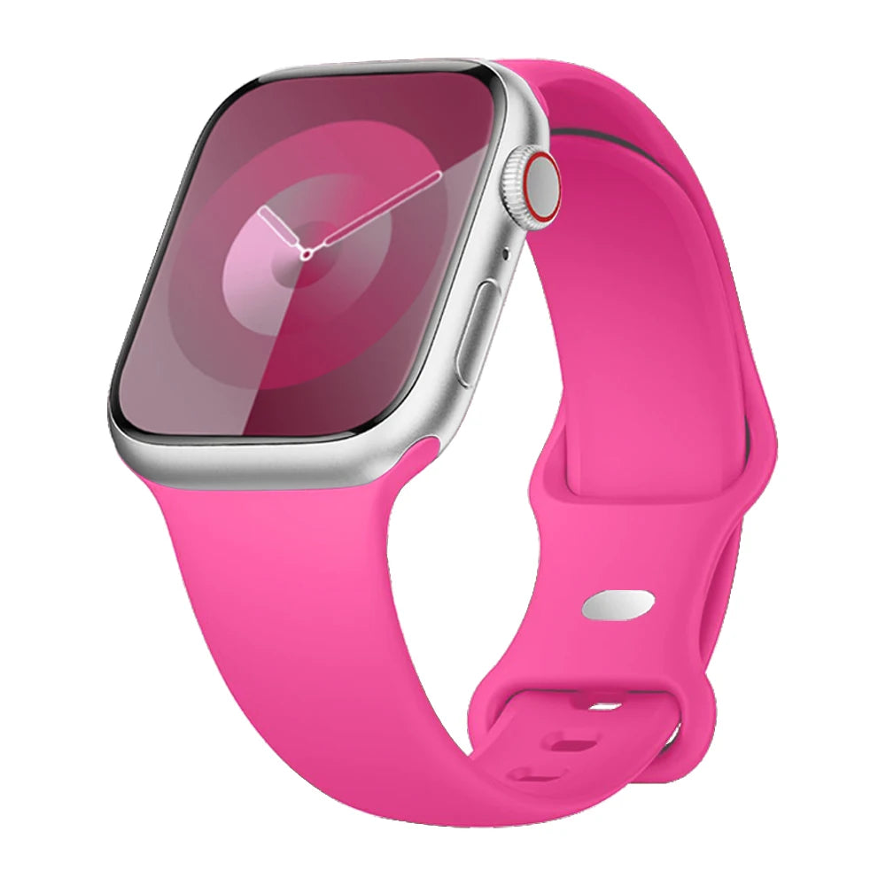 Silicone Strap For Apple Watch Band 40mm 44mm 46mm 45mm 41mm 49mm 38 42 Correa Bracelet iWatch series 6 ultra2 7 8 9 se 10 band