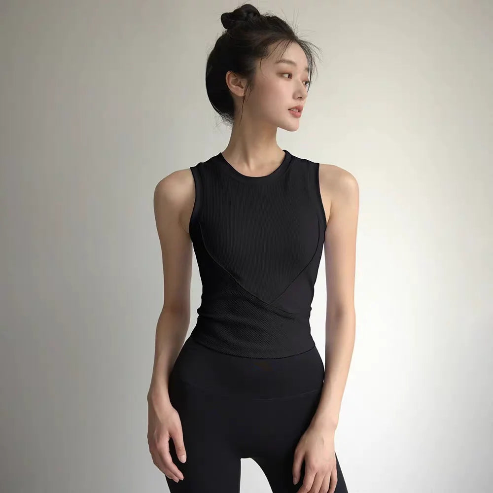 Women's High-Strength Shockproof Yoga Sports Bra Padded Push-Up Gym Bra Fitness Vest Top Running Gym Bra Sports Underwear
