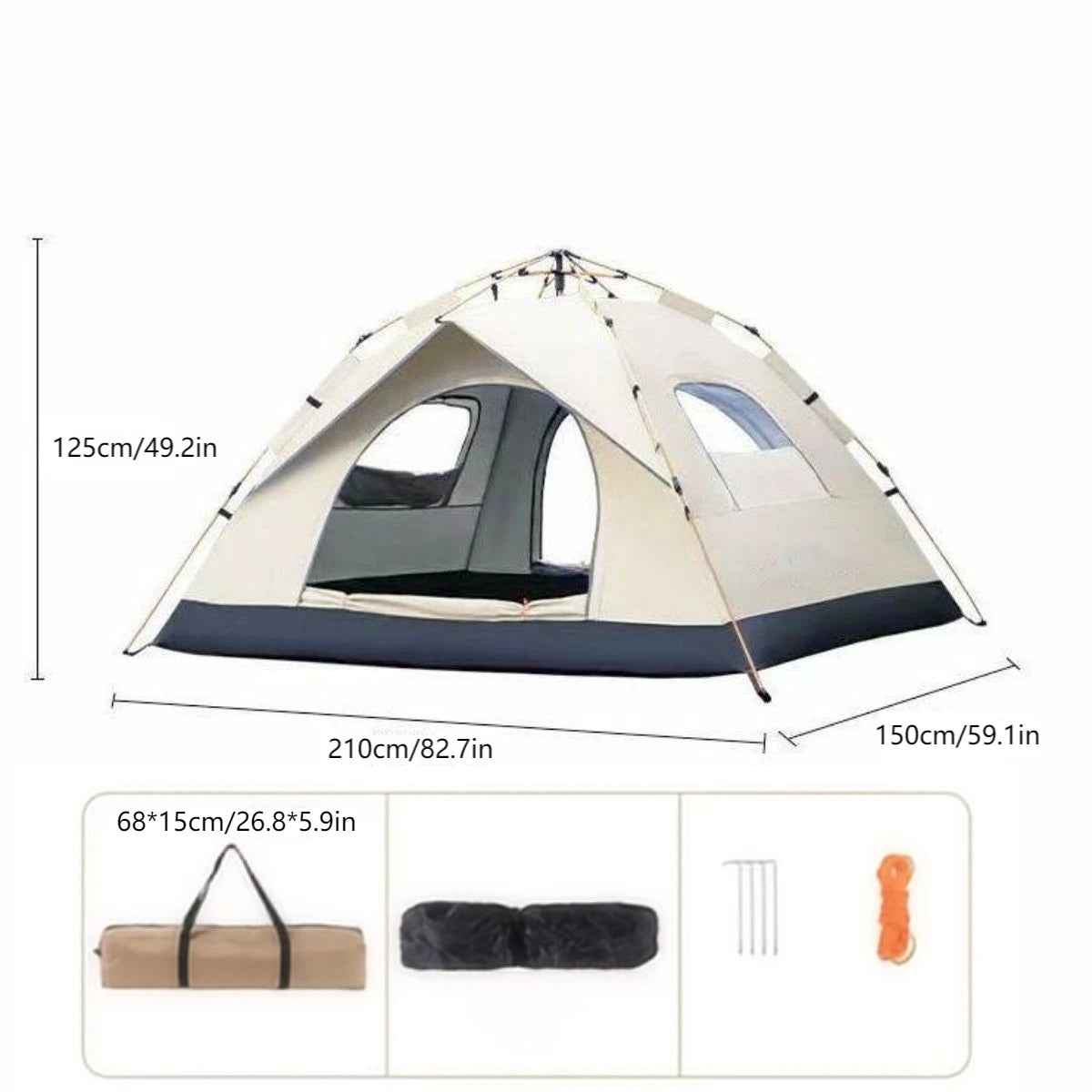 Outdoor Automatic Camping Tent Family Tents Parties Music Festival Tent Easy Up Waterproof Weather Resistant 4 person tents