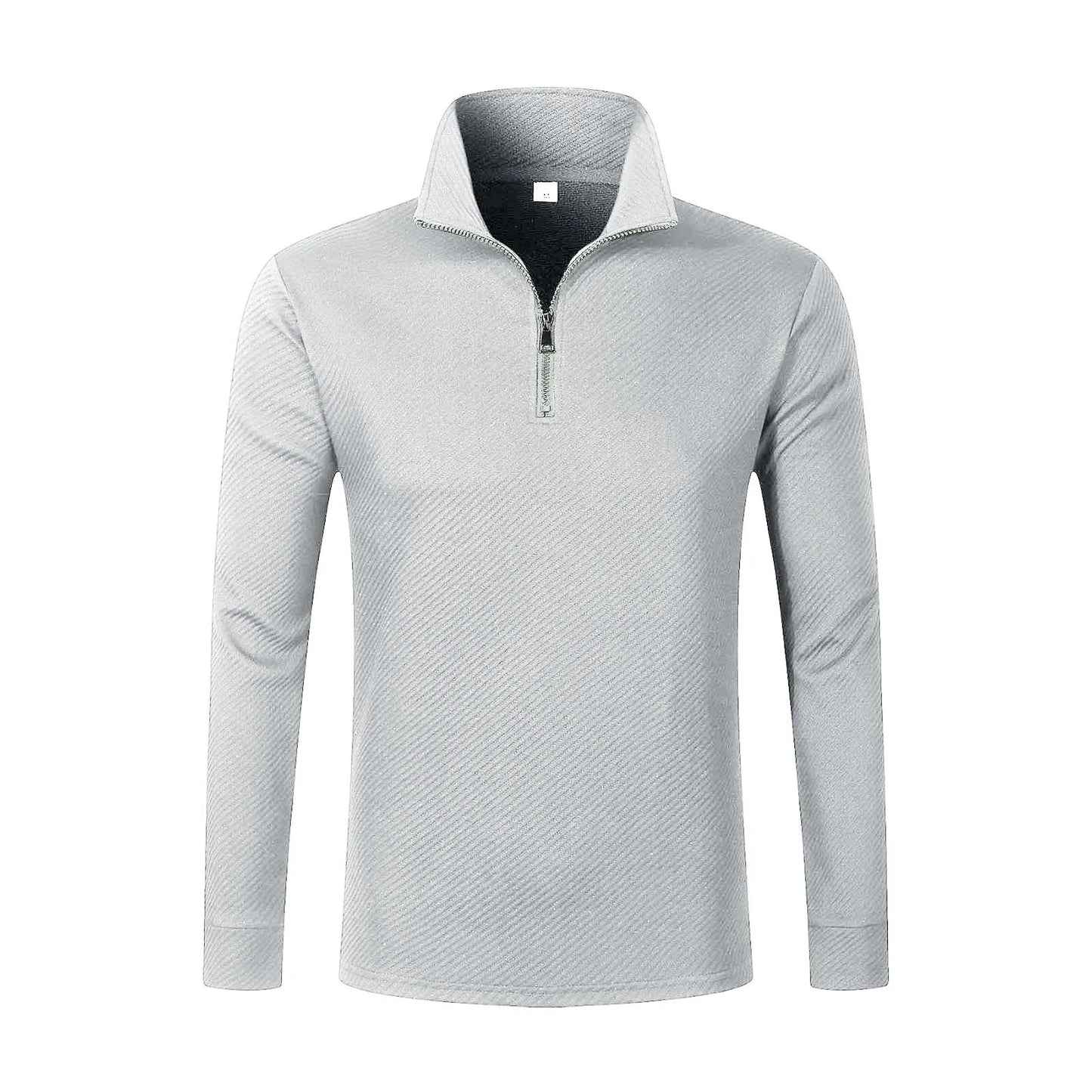 Men's Turtleneck Pullovers Trendy Twill Jacquard Zipper Long Sleeve Knitted Sweaters Men's Sports Shirt Loose Sweaters Tops