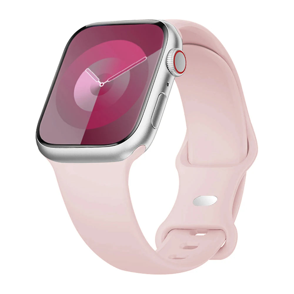 Silicone Strap For Apple Watch Band 40mm 44mm 46mm 45mm 41mm 49mm 38 42 Correa Bracelet iWatch series 6 ultra2 7 8 9 se 10 band