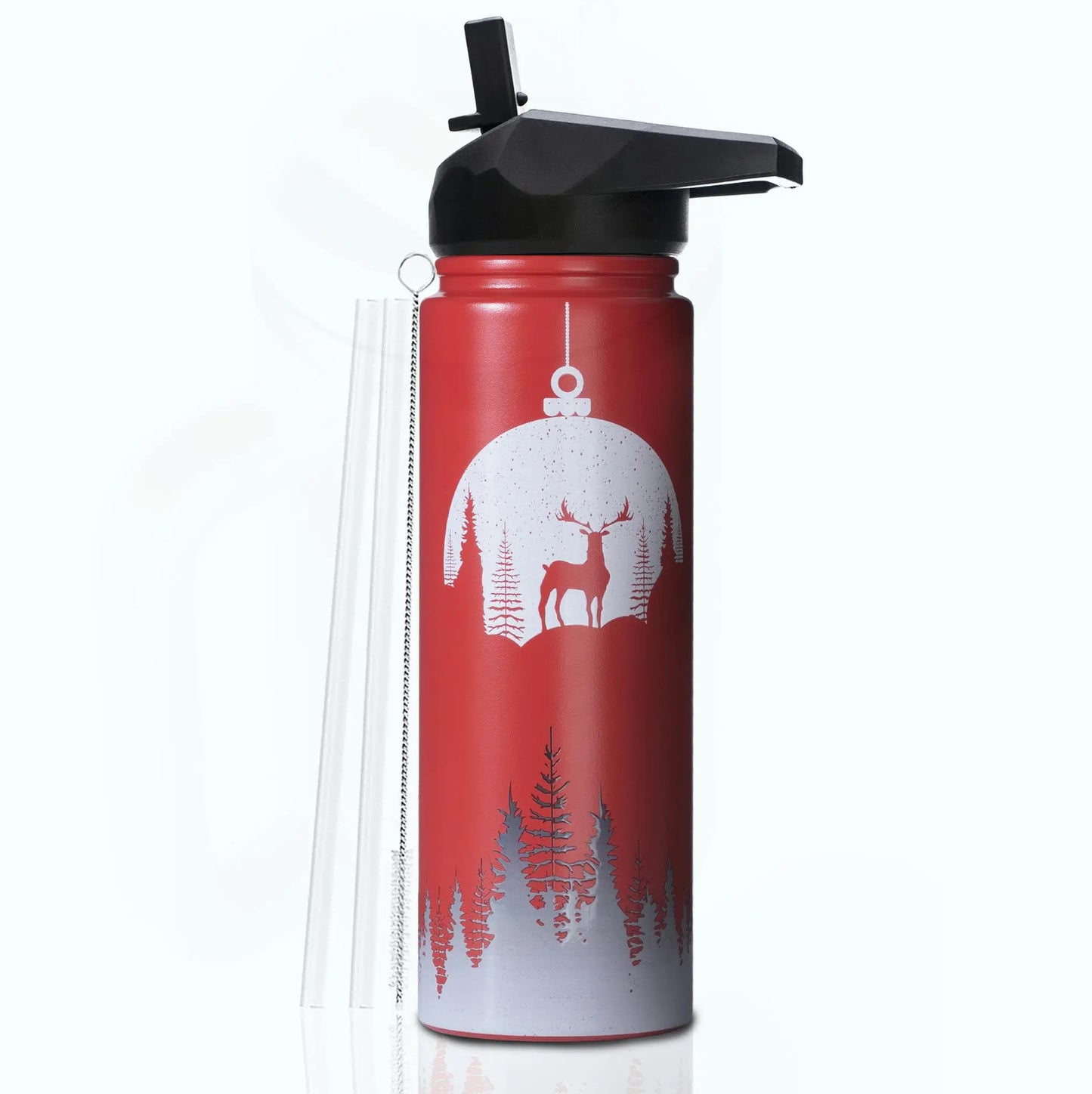 24oz Vacuum Insulated Water Bottle for Mom – Stainless Steel, 3D Printed, BPA-Free Straw Lid, Gift for Women