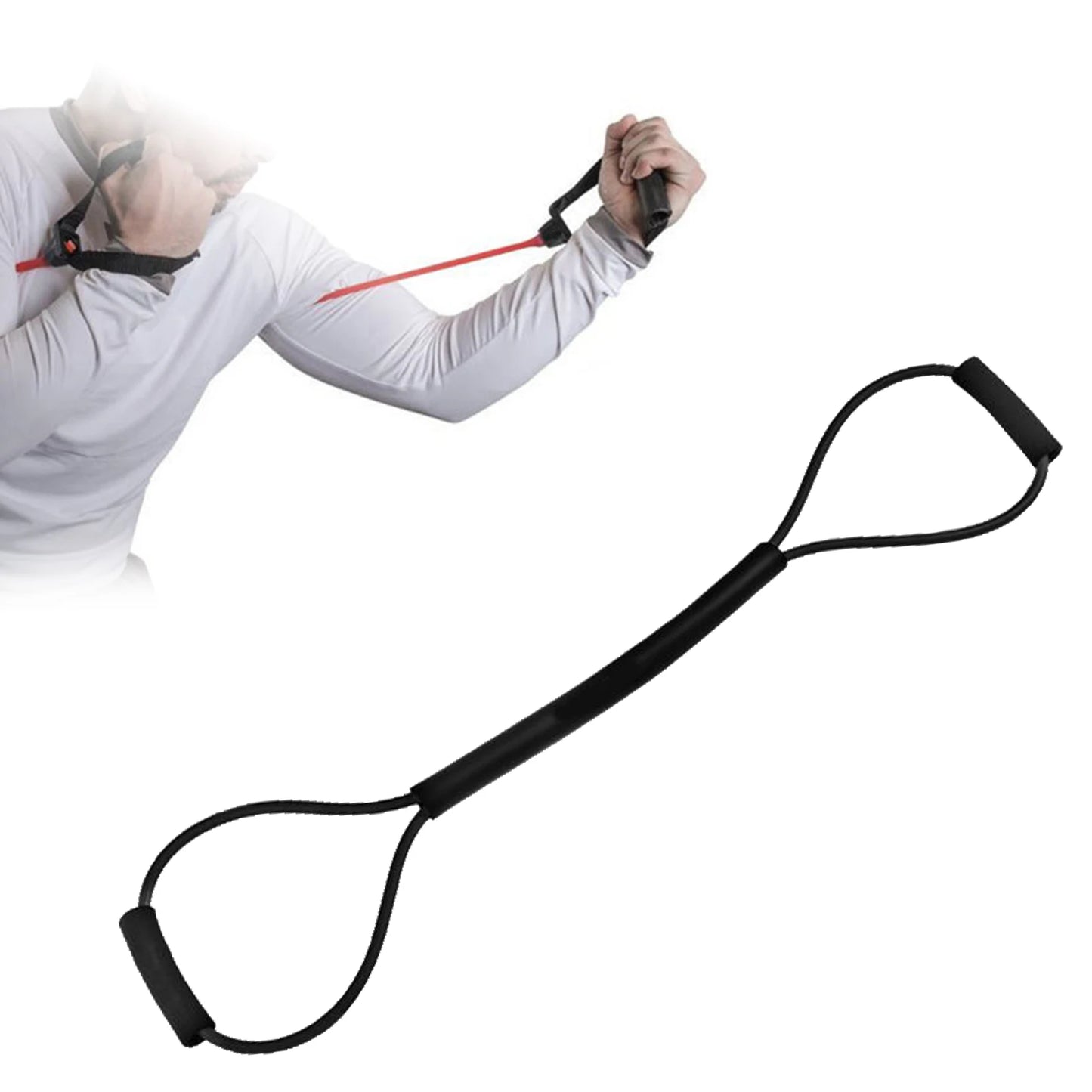 Resistance Bands Shadow Boxing Gym Indoor Pull Rope Home Black 35LB Yoga Elastic Tension Rope Fitness women fitness Latex Band