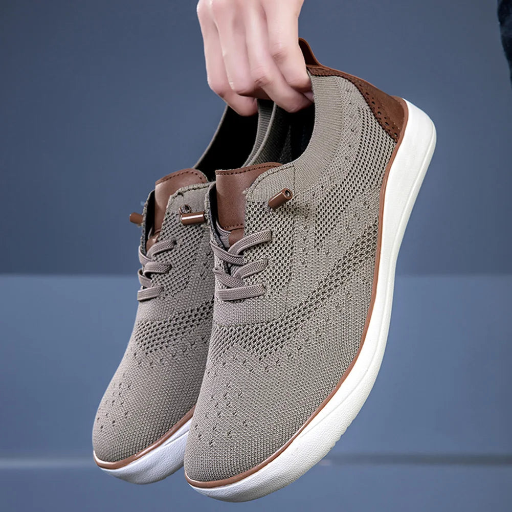 Men Knit Walking Shoes Minimalist Wide Toe Box Shoes Sneakers Barefoot Sneakers for Indoor Outdoor