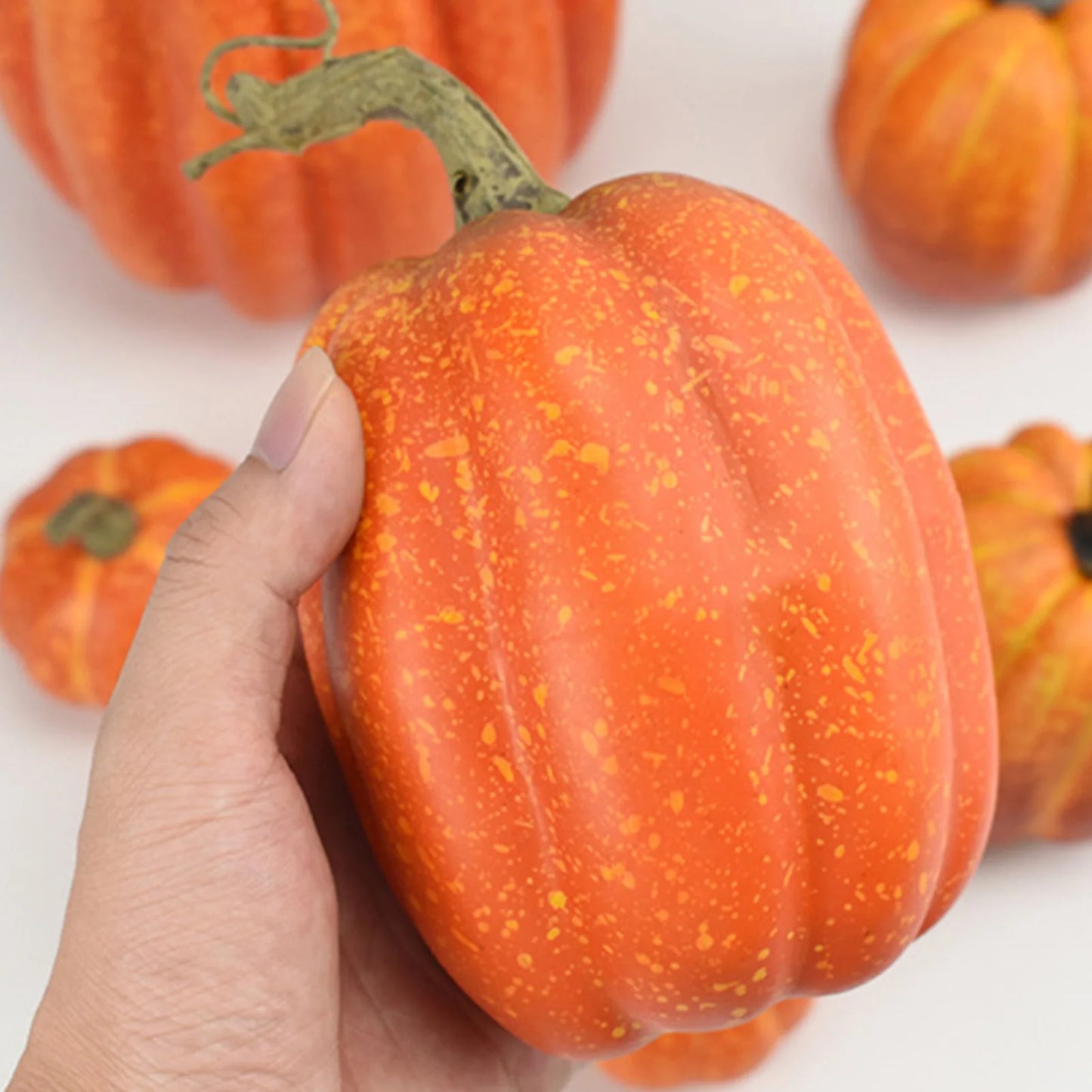 Realistic Halloween Pumpkin Model Set Artificial Decoration Fake Pumpkins for Home Party Decor Local shipment in the US
