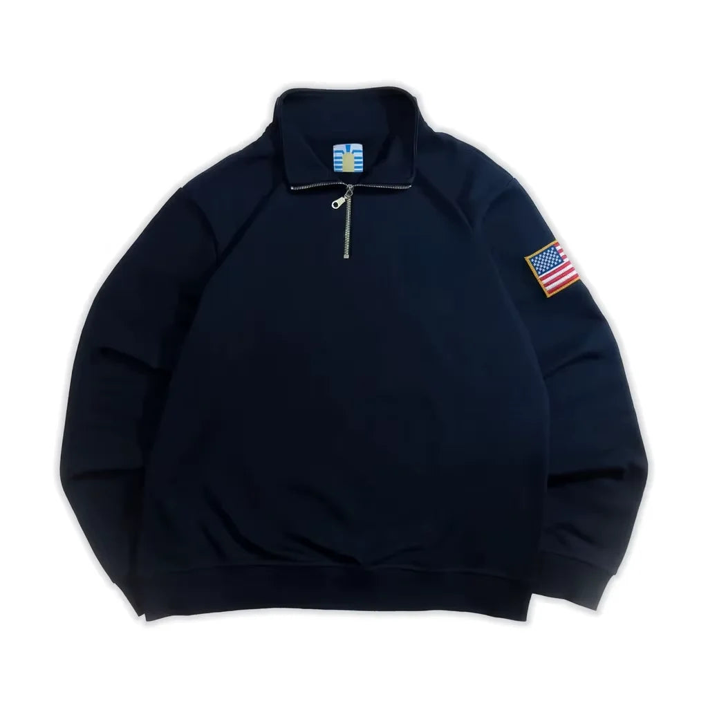 Y2K Oversized Vintage Jacket New Arrival USA Embroidery Quarter Zip Casual Sweatshirt Fashion Unisex Clothing Hip Hop Streetwear