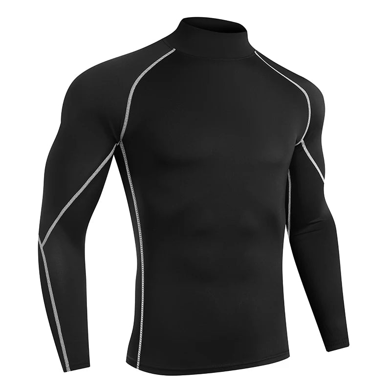 Men Running T shirt Quick Dry Bodybuilding Sport Shirt Long Sleeve Compression Top Fitness Tight Rashgard Gym T-Shirt Men