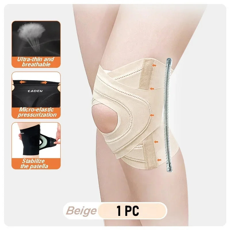 1PC Sports Kneepad Men Women Pressurized Elastic Knee Pads Arthritis Joints Protector Fitness Volleyball Equestrian Protector