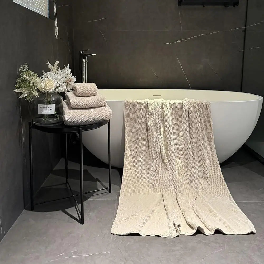 Super Soft Microfiber Bath Towels Set 6 Piece Quick Dry Extra Large Absorbent Shower Towels Daily Use