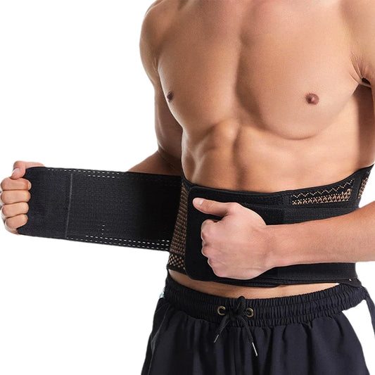 Lumbar Waist Support Adjustable Copper Waist Brace Compression Belt Fitness Waist Trainer Girdle Pain Men Women Unisex