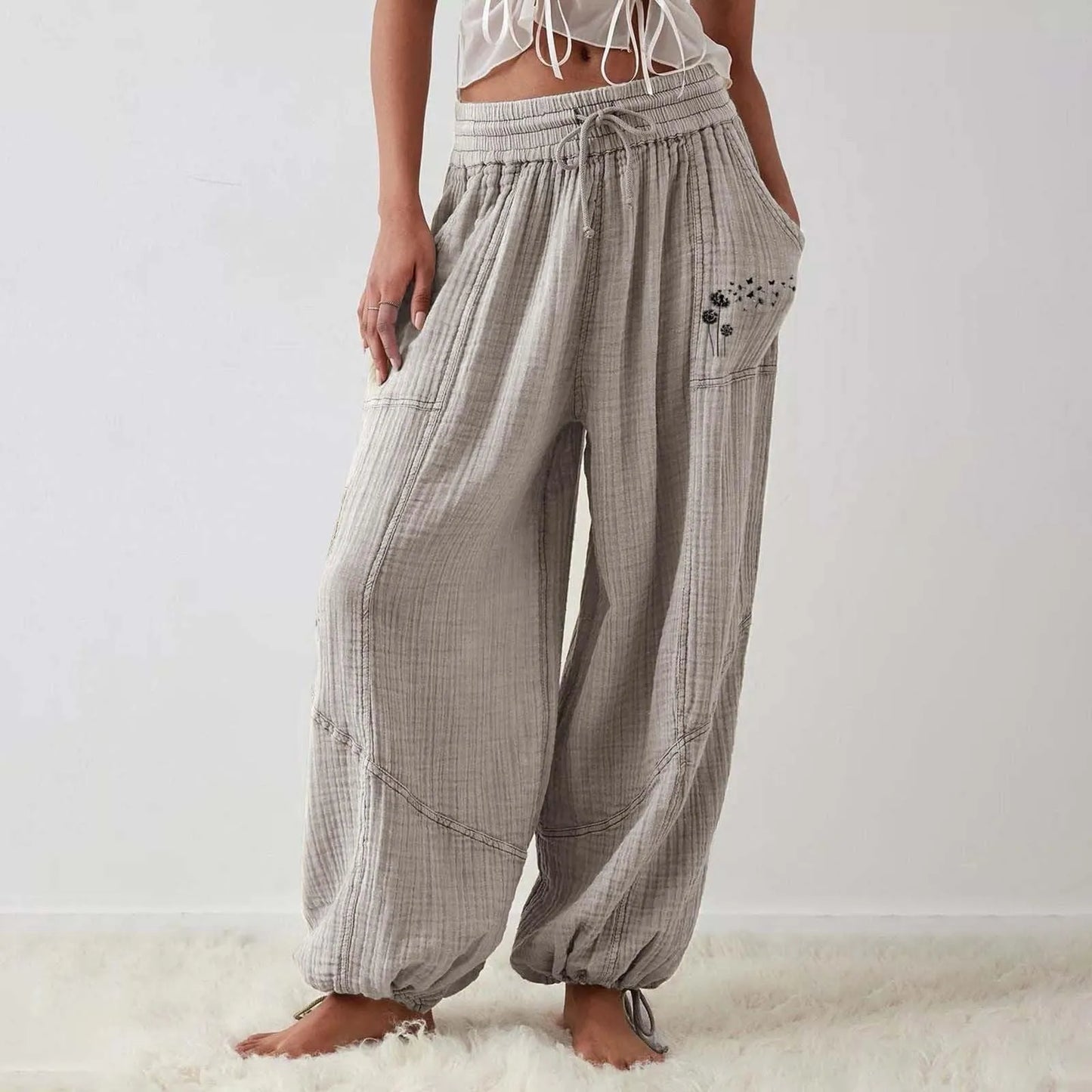 2024 New Fashion Sport Pants Women's Fitness Trousers Summer Thin Loose Quick-Drying Stretchy sweatpants Running Training Pants