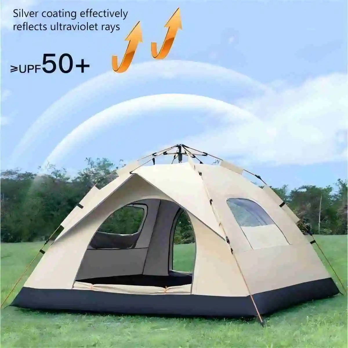Outdoor Automatic Camping Tent Family Tents Parties Music Festival Tent Easy Up Waterproof Weather Resistant 4 person tents