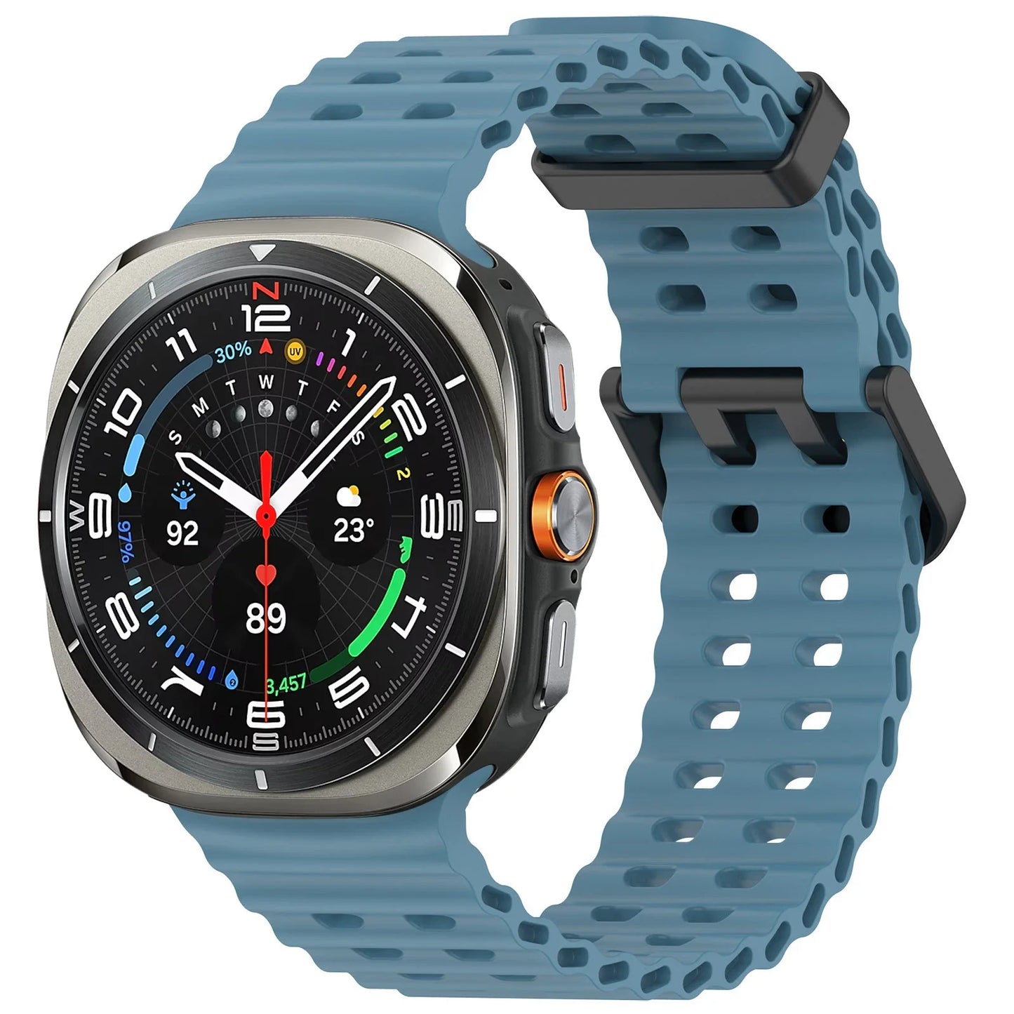 Marine Band For Samsung Galaxy Watch Ultra Accessories Silicone Sport Bracelet correa Galaxy Watch 7 Ultra 47mm Original Strap