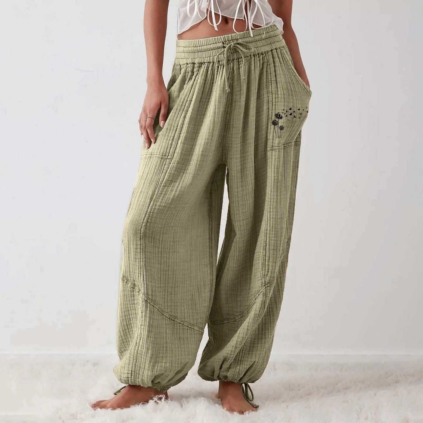 2024 New Fashion Sport Pants Women's Fitness Trousers Summer Thin Loose Quick-Drying Stretchy sweatpants Running Training Pants