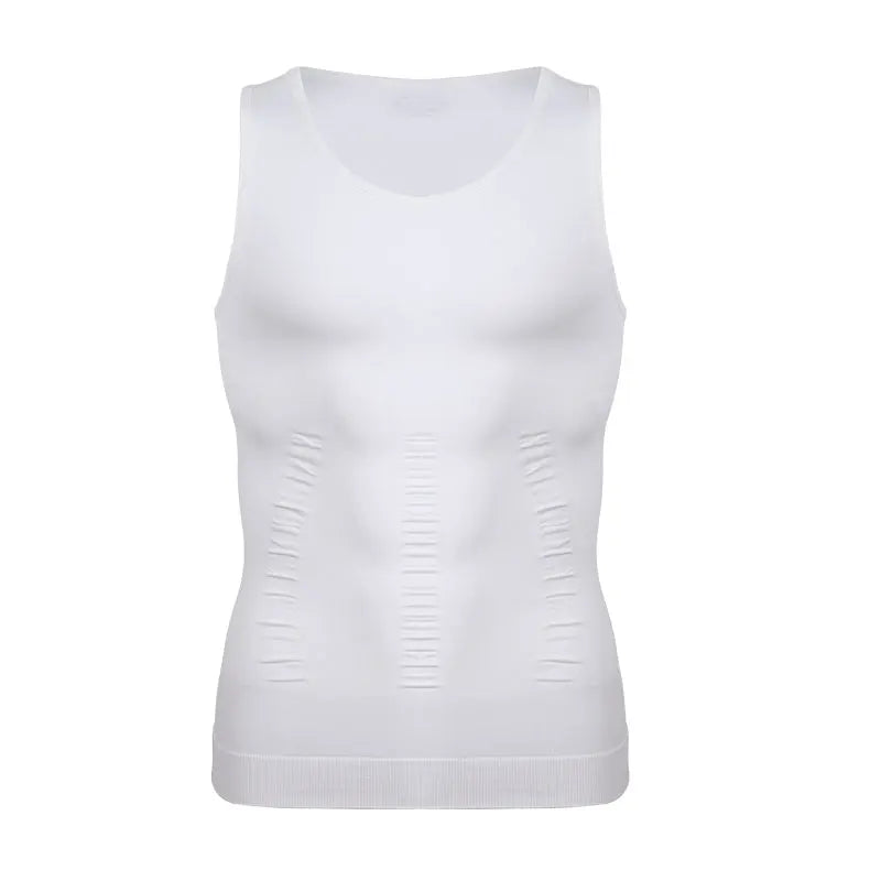Men Slim Gym Workout Corset Tummy Control Compression Tank Top Sleeveless Shapewear Slimming Body Shaper Vest Shirt Abs Abdomen