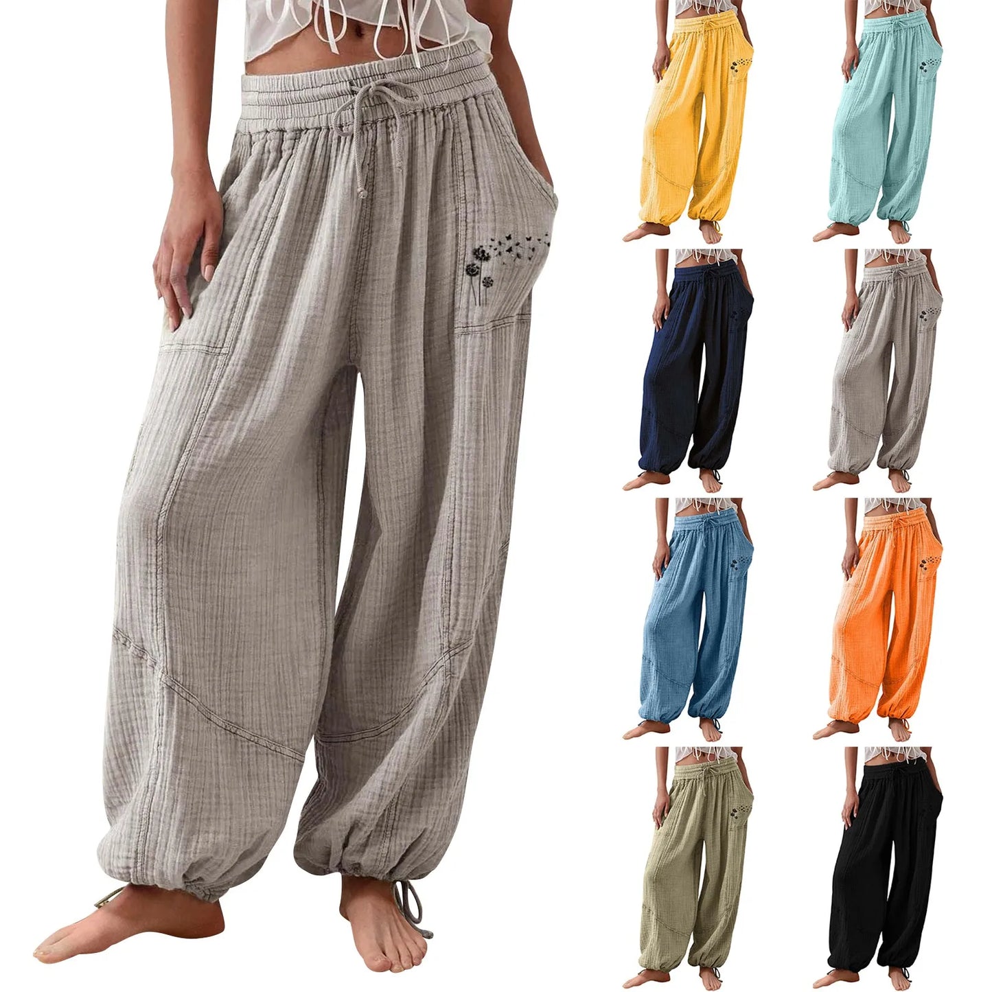 2024 New Fashion Sport Pants Women's Fitness Trousers Summer Thin Loose Quick-Drying Stretchy sweatpants Running Training Pants
