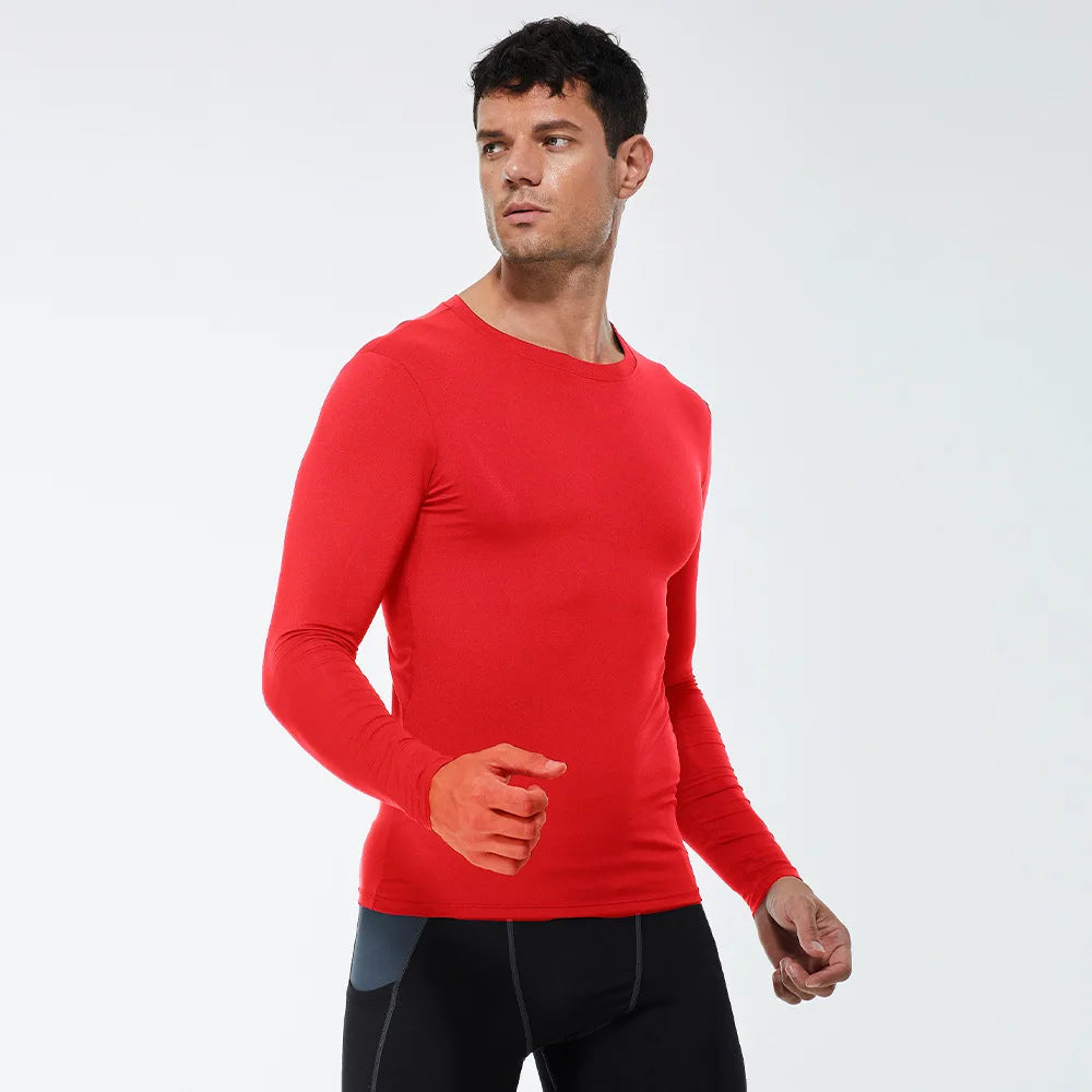 Men/Women Compression Running T-Shirt Fitness Tight Long Sleeve Sport T-shirt Training Jogging Shirts Gym Sportswear Quick Dry Clothes