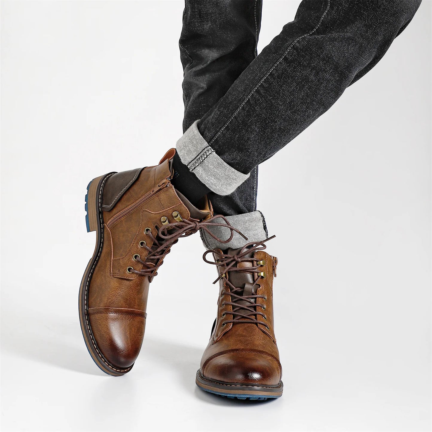 Retro Men Boots Outdoor Casual Fashion Men Ankle Boots