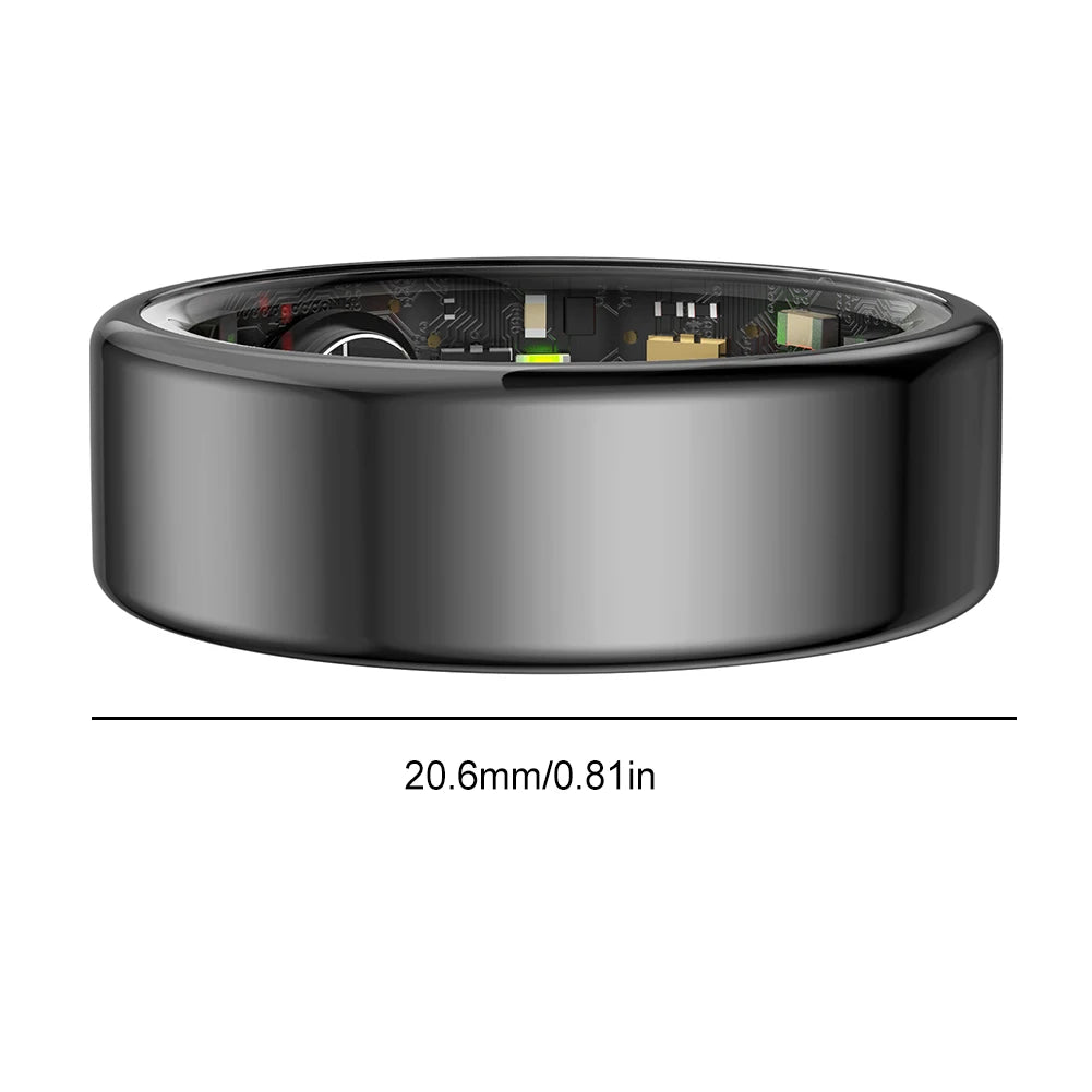 R02 Smart Ring Fitness Tracker Ring IP68 & 5ATM Waterproof Heart Rate Tracker Multi-sport Modes Wearable for Android for IOS