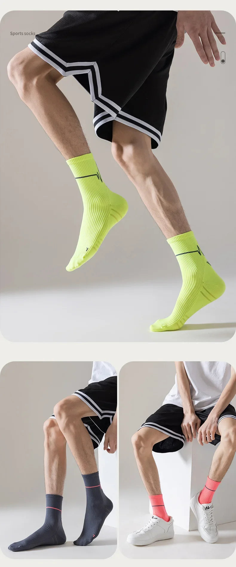 1 Pair Professional Running Socks Men's Women Marathon Whiteline Cycling Socks Men Lady Sport Running Sports Socks