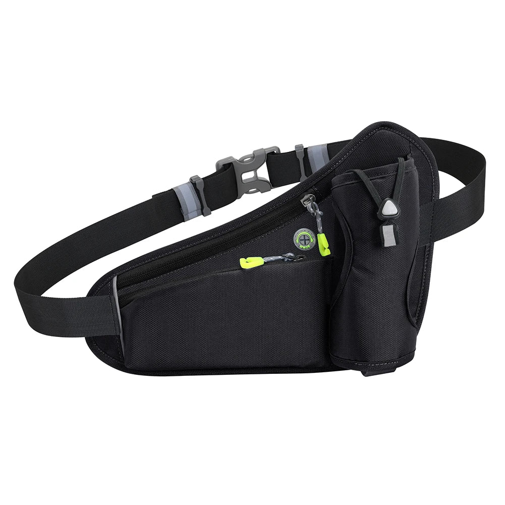 Running Bag Cycling Bag Reflective Hydration Belt Pack Waterproof  Large Capacity Water Bottle Holder Bag for Hiking Walking