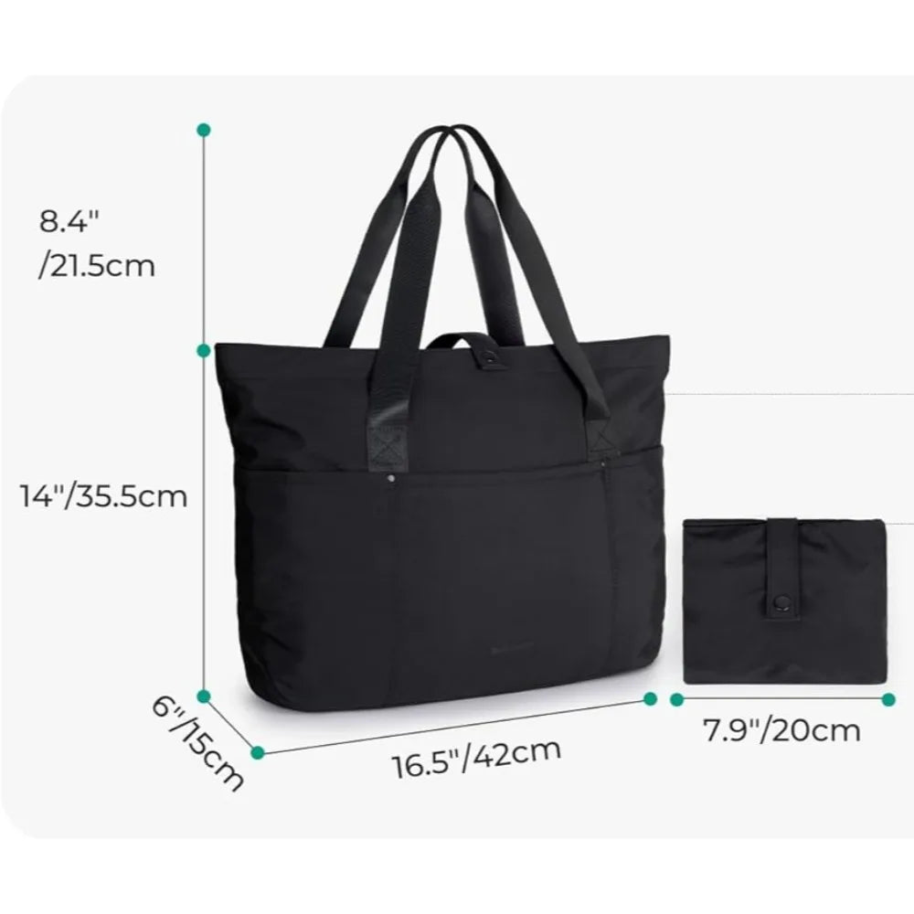 Tote Bag for Women, Foldable Tote Bag With Zipper Travel Large Shoulder Bag Handbag for Work