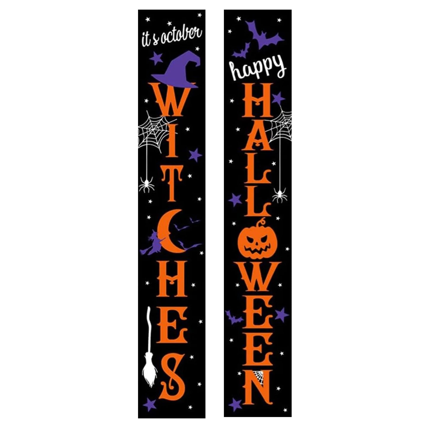 Halloween Door Banner Halloween Horror Atmosphere Couplet Decorative Hanging Flag Suitable For Home Party Supplies For Halloween