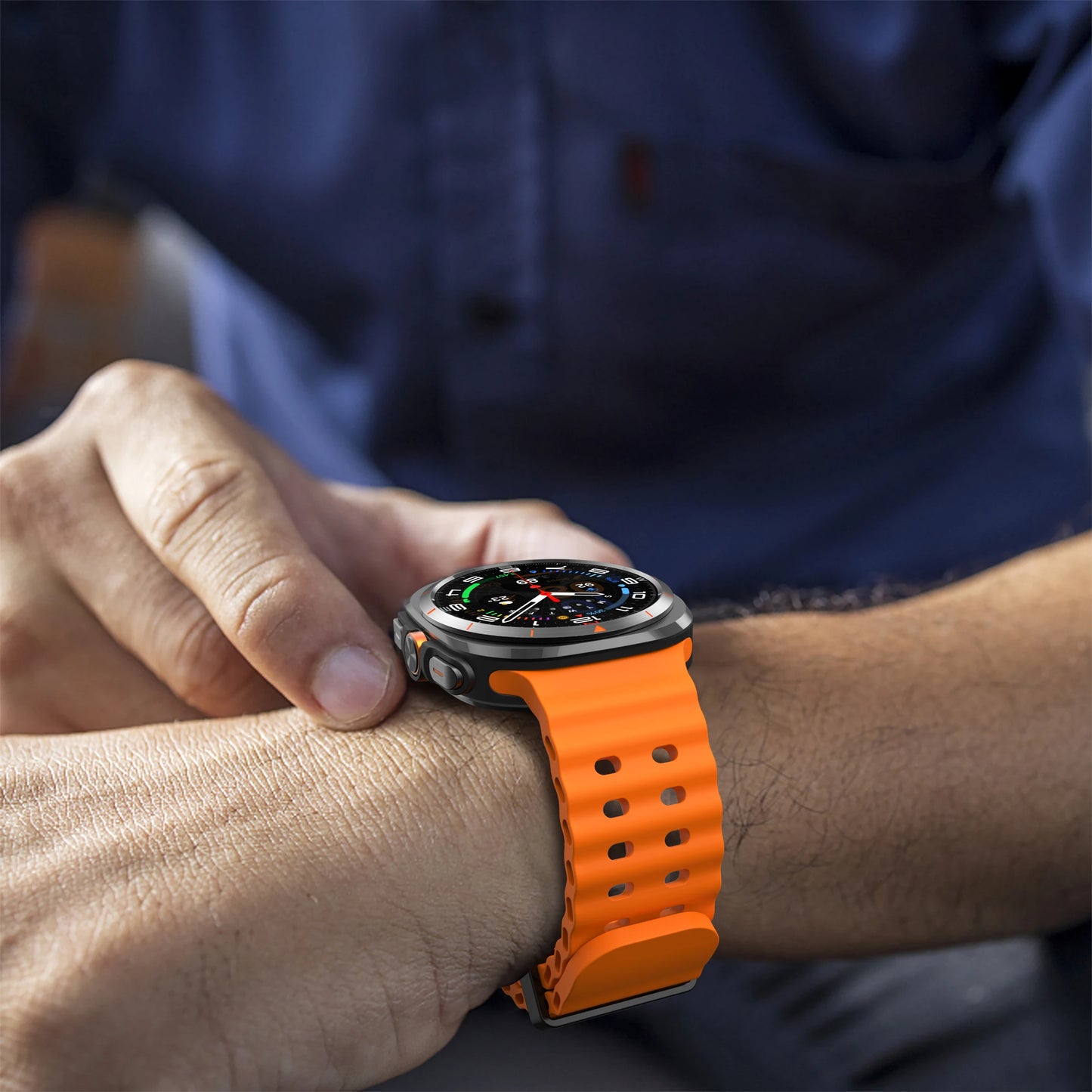 Marine Band For Samsung Galaxy Watch Ultra Accessories Silicone Sport Bracelet correa Galaxy Watch 7 Ultra 47mm Original Strap