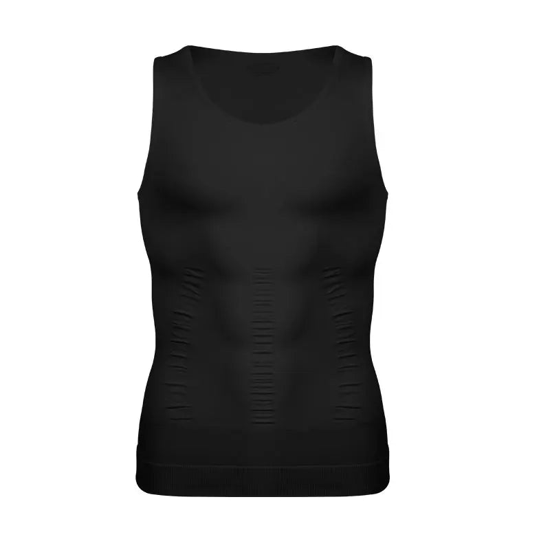 Men Slim Gym Workout Corset Tummy Control Compression Tank Top Sleeveless Shapewear Slimming Body Shaper Vest Shirt Abs Abdomen