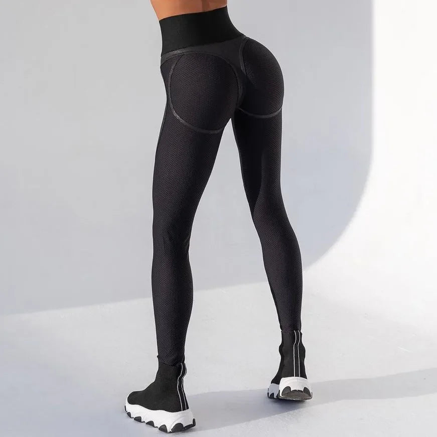 Women's Pants Gym Leggings Ultra-thin Mesh Design Yoga Sport Tights Outdoor Jogging Fitness High Waist Sweatpants