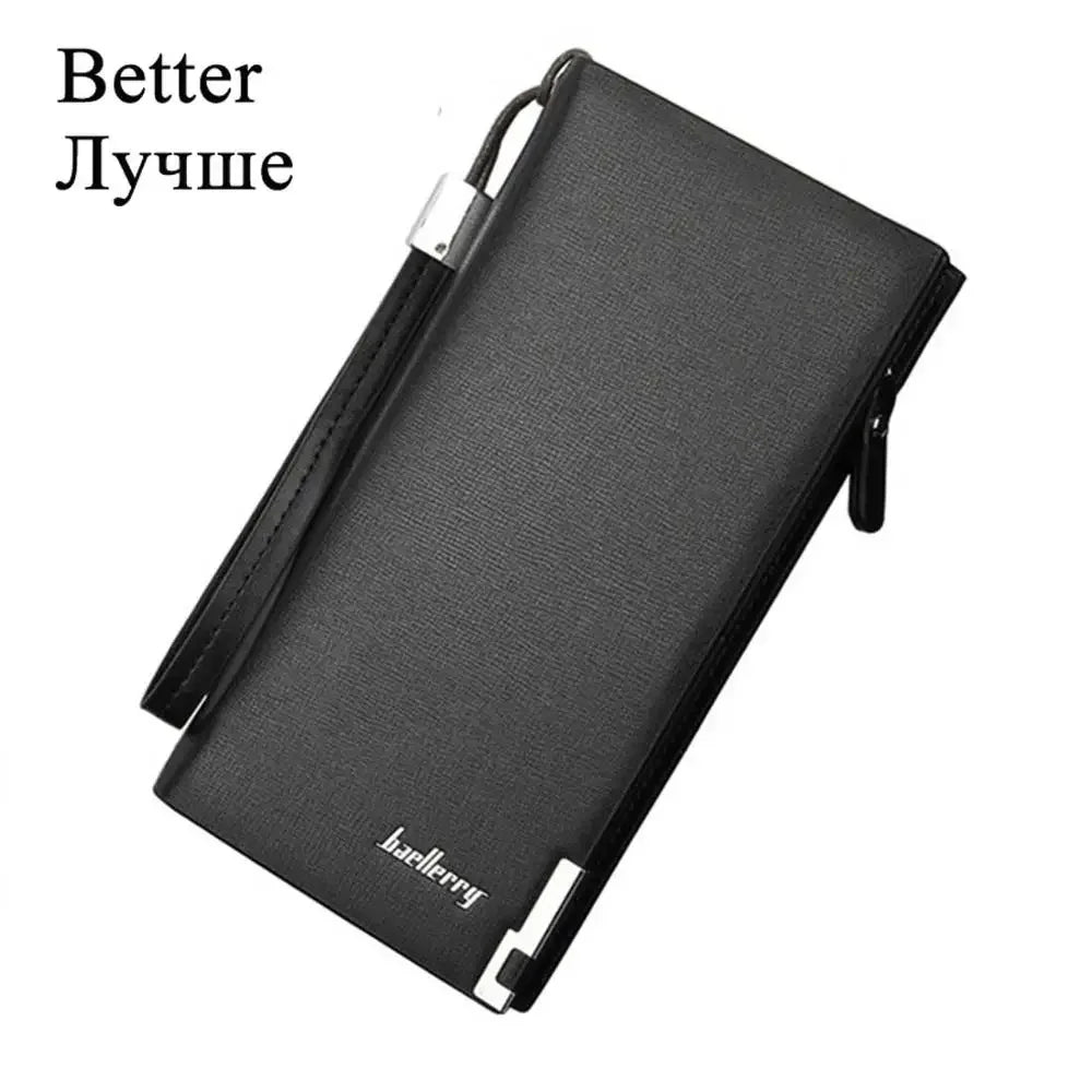 Men Wallets Classic Long Style Card Holder Male Purse Quality Zipper Large Capacity Big Brand Luxury Wallet For Men