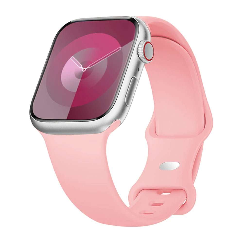 Silicone Strap For Apple Watch Band 40mm 44mm 46mm 45mm 41mm 49mm 38 42 Correa Bracelet iWatch series 6 ultra2 7 8 9 se 10 band